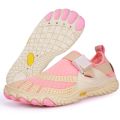 Image of Orgone Hike Footwear Barefoot Shoes Womens Mens, Pro Shoes Women Men Barefoot Hike Shoes Travel Shoes, Healthy & Non-Slip Breathable Barefoot Shoes, Pink A25