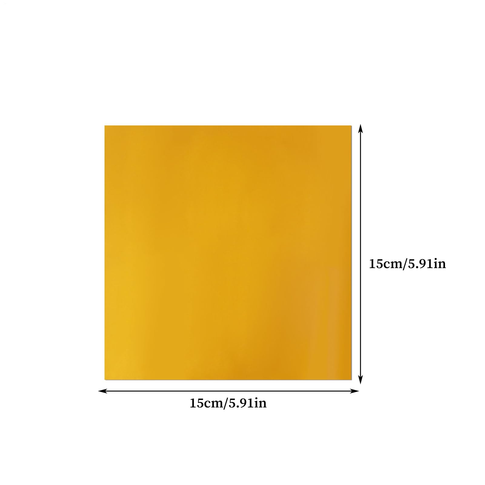 Hojas de estaño de aluminio para manualidades, grabado, pintura, 0,07 mm, 15 x 15 cm, paquete de 20 unidades, oro en la parte delantera, plateado en la parte posterior, papel decorativo de aluminio de