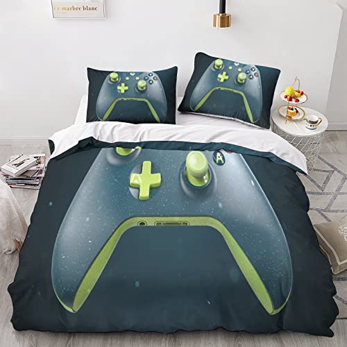 Parure de lit enfant gamer avec housse de couette double 3D durable et douce