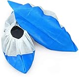 Cleaing Case of 500 Disposable Waterproof Shoe Covers Non Slip for Indoor One Size Fits All Up to XL
