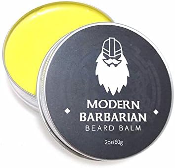Modern Barbarian Beard Balm and Conditioner 2 oz 100 Pure Organic Natural Unscented for Groomed Beard Growth Mustache Skin for Men Jojoba Avacado and Argan Oil