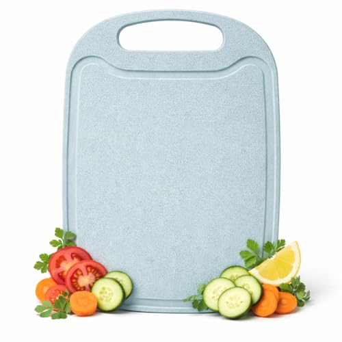 Image of MIKANIX Kitchen Plastic Chopping Board | Non-Slip Cutting Board for Vegetables, Fruits & Meat | Strong & Lightweight (3mm Thick)