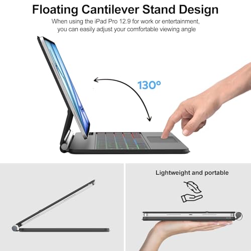 Image of keyboard case for iPad Air 13 inch (M3 /M2)&iPad Pro 12.9 inch(3rd /4th /5th /6th)