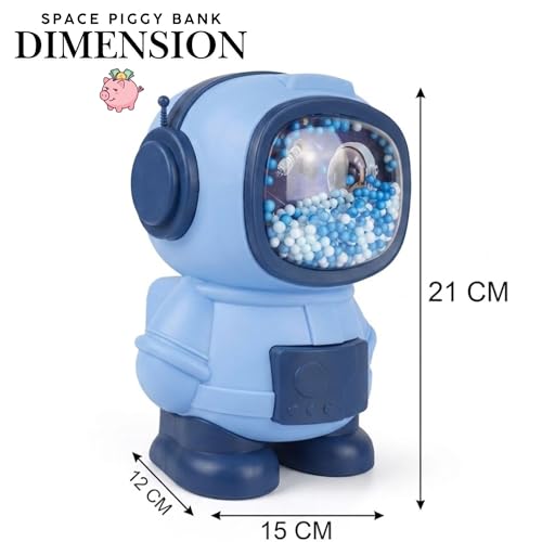Image of Astronaut Piggy Bank Money Saver Toy for Kids 3+| 1Pc Attractive Big Size Cartoon Space ATM Coin Saving Box with Password Lock Gullak for Boys | Girls Birthday Gift Education & Decoration Item