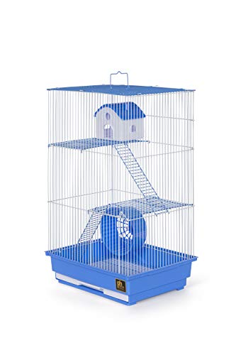 Image of Prevue Pet Products Three-Story Hamster & Gerbil Cage Blue & White SP2030BL