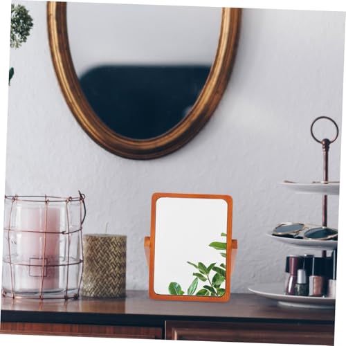 Miroir de maquillage bois pliable pour bureau et table portable