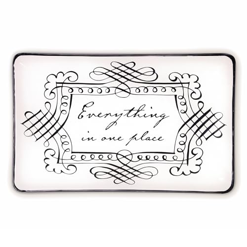 AMÉLIN ARCHIVE Glass Tray for Jewelry, Perfume, or Bathroom, Decorative Trinket Tray for Home Decor, Everything in One Place