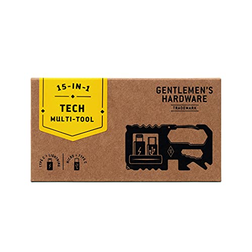 Gentlemen’s Hardware 15-In-1 Multi-Tool, Mini, Tech,GEN602