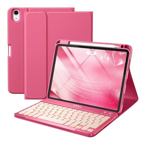 Funda con teclado retroiluminado YSJX para iPad 10 y 11 pulgadas