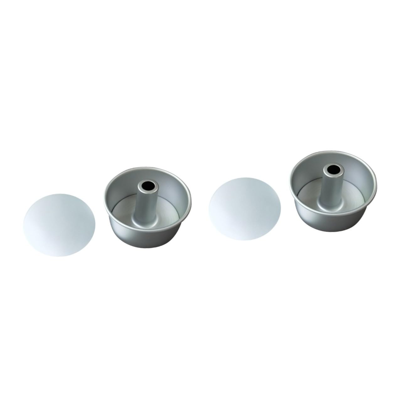 BESPORTBLE 2 Juegos Molde para Pastel Redondo Hueco Fondo, Aluminio