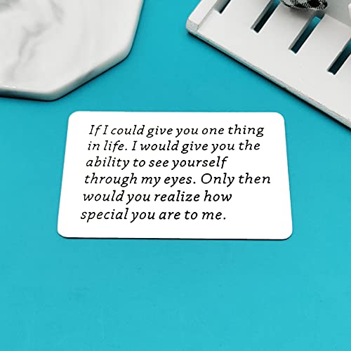 Xiahuyu Engraved Wallet Card Insert for Boyfriend Girlfriend Husband Wife If I Could Give You Thing In Life Inspirational Gifts for Daughter Son Valentines Christmas Birthday Gifts for Friend Family2