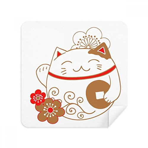 Chiffons en daim pour lunettes au bureau et en voyage motif chat