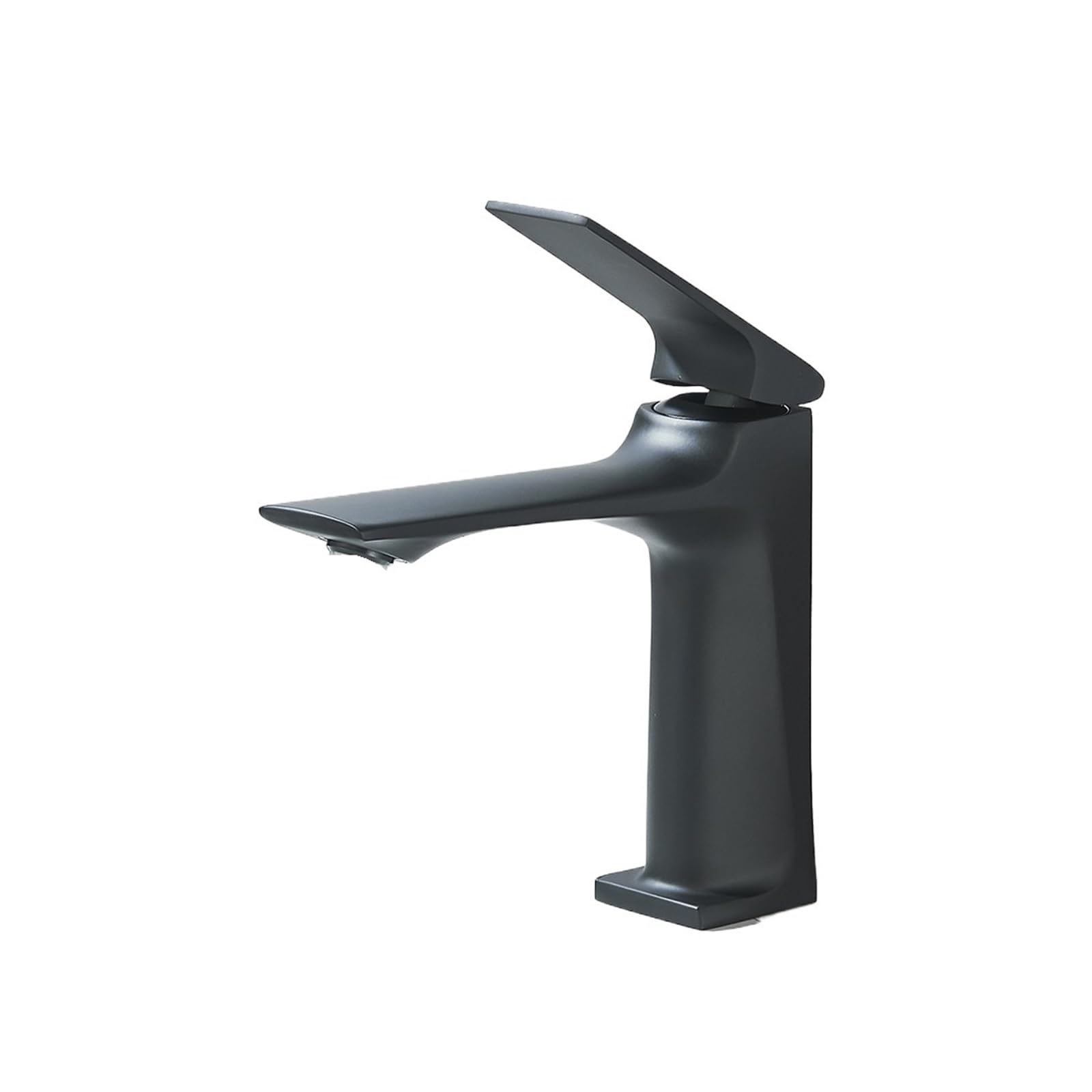 Ckafzmyjqbt Black Short Chrome Basin Faucet Wash Sink Faucet Black Bathroom Basin Taps White Hot Cold Water Mixer Tap Basin Sink Mixer(Black Short)