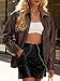 Casly Lamiit Brown Leather Jacket Women Faux Oversized Motorcycle Bomber Coat 2026 Fashion Clothing Spring Casual Outerwear M