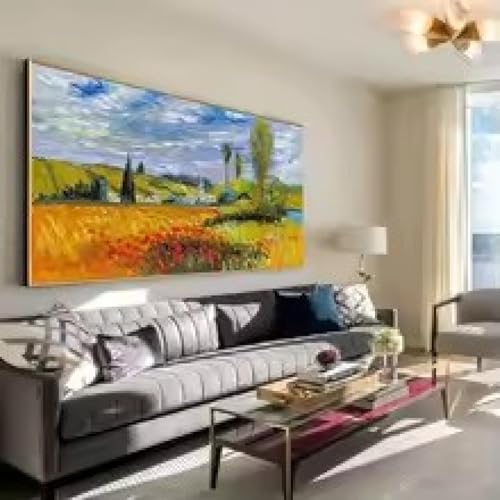 Peinture murale sur toile pour habiller un grand mur blanc nu