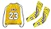 Forever Fanatics James #23 Basketball Gift Set ✓ James #23 Picture Drawstring Backpack Gym Bag & Matching Picture Compression Shooter Arm Sleeve (Youth Size (6-13 Years), James #23)
