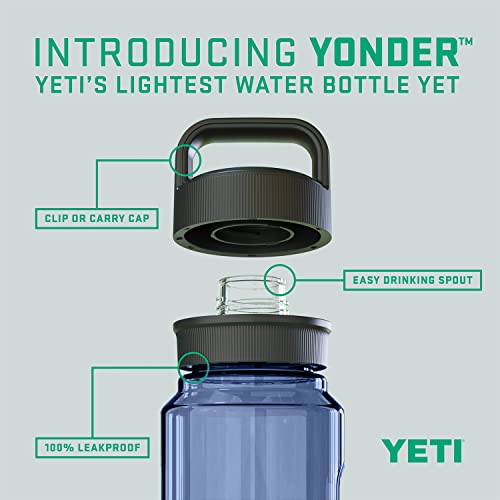 Image of YETI Yonder Water Bottle with Yonder Chug Cap, Lightweight, Leakproof and BPA-Free