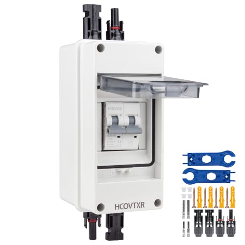 Image of Solar Disconnect Switch 30A 1000V PV Disconnect Switch Miniature Circuit Breaker IP65 Outdoor Waterproof Disconnect Box for RV Solar Panel and Off-Grid System(30A 1000V)