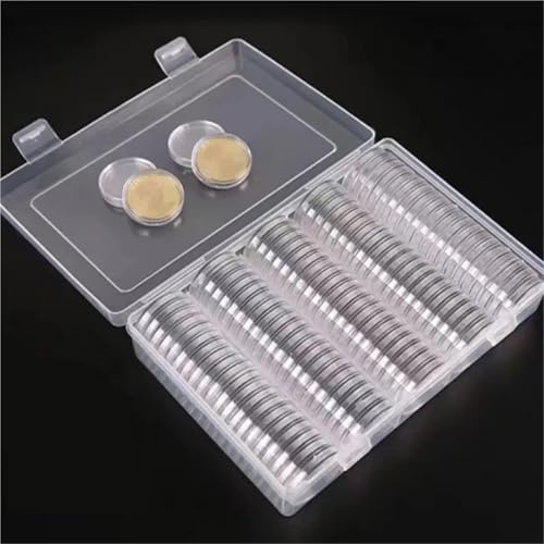 Cápsulas transparentes para monedas 200 pzas 30mm miniatura 5