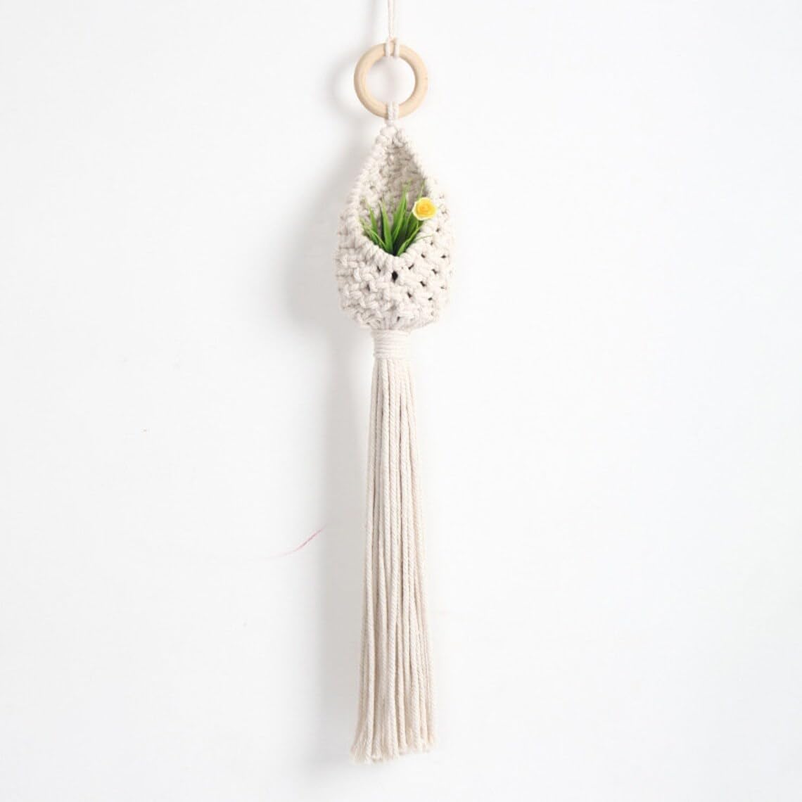 Macrame Kn0ts Set of 2 Mini Plant Holder Wall Hanging Decor for Boho-Inspired Home Decor (not Pot icluded) (B0CCLGZH9D) Amazon Price History, Amazon Price Tracker