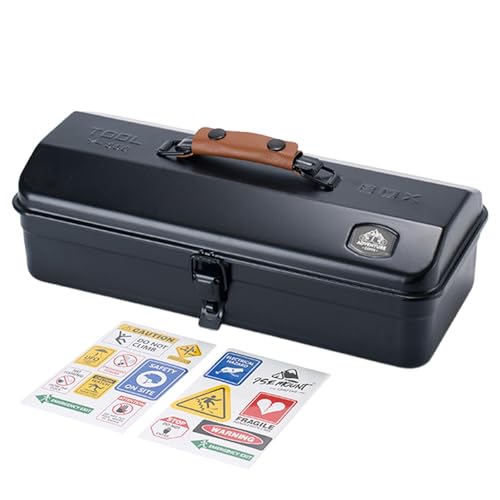 Werkzeugkiste Metall Werkzeugkasten Metall Mit Aufkleber Für Outdoor-Camping, Tragbarer Transportkoffer Für Reparatur Werkzeuge, Koffer Mit...