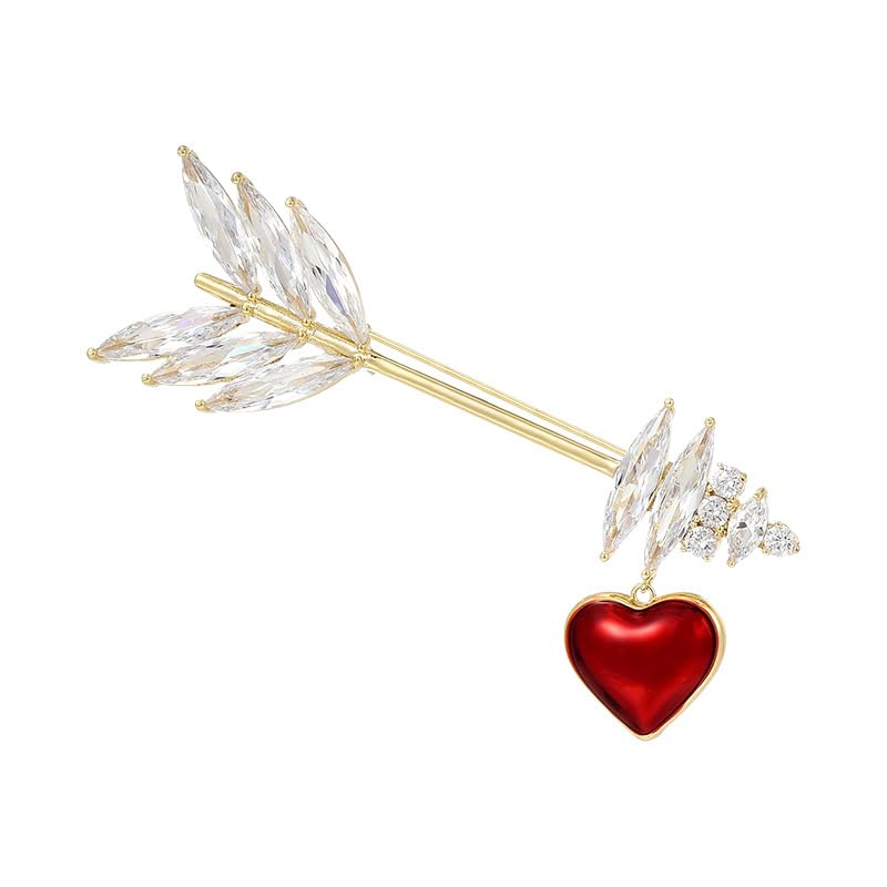 Image of Rhinestone Brooch for Women Rhinestone Brooches Pins Crystal Lapel Pin Jewelry Christmas Valentine's Day Gift for Wife Girlfriend