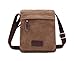 Berchirly Small Vintage Canvas+Leather Messenger Cross body bag Pack Organizer for Travel Hiking Climbing
