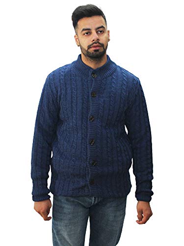 Image of Matelco Mens Woollen Buttoned Sweater Full Sleeves for Winters