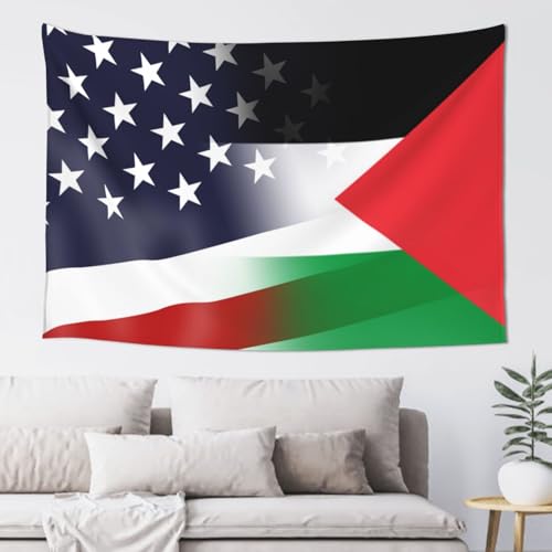 America and Palestine 60x40" Wall Decor