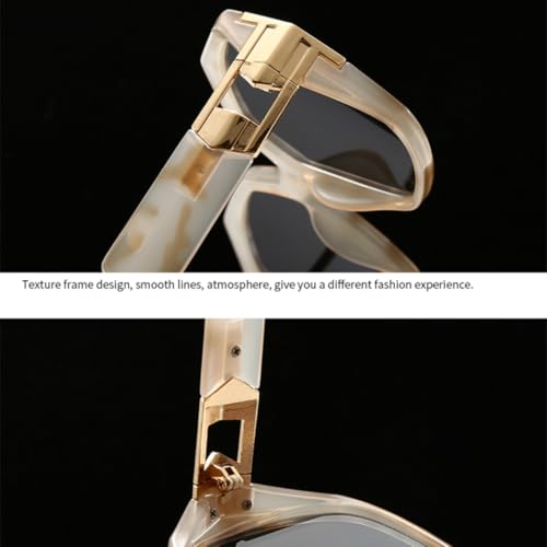 Lunettes de soleil style rétro moderne à structure polygonale et finitions soignées - 5