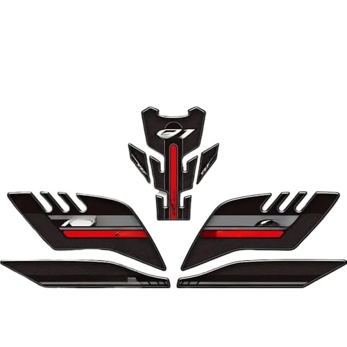 Kit d'autocollants de protection réservoir moto pour YZF-R1 avec tapis traction latéral noir