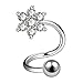 Produktbild OUFER 16g Twister Spiral Barbell Knorpel Ohrringe Helix Hoop Earrings Belly Button Rings Lippe Larbert Body Piercing Jewellery