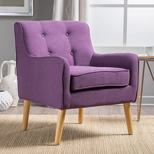 Christopher Knight Home Felicity Mid-Century Fabric Arm Chair, Purple #TOP16