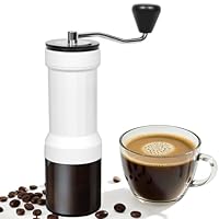 Manuelle Mini-Kaffeemühle mit 40 Einstellungen, 30 g Kapazität, konischer Grat, Kurbel für Reisen, Camping, Büro, Espresso, Übergießen