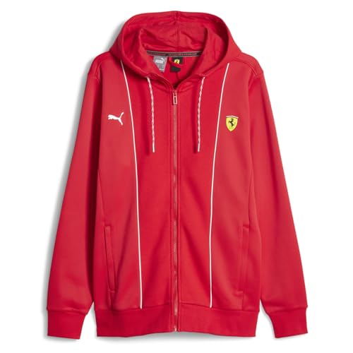 PUMA Mens Scuderia Ferrari Race Hdd Hoodie Casual Outerwear Casual Drawstring - Red3