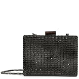 Bolsa Schutz Clutch Malha Strass Preto