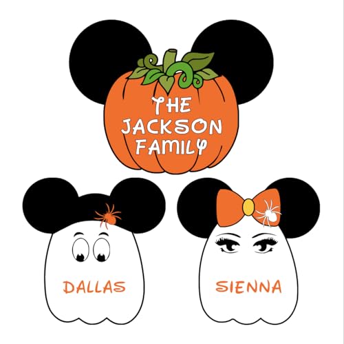 Halloween Pumpkin Ghost Design for Stateroom Door. Customized Door Magnet for Disney Cruise.