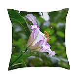 Stargazer Lily Flower Bouquet Mothers Day Lily Bulbs Bloom Throw Pillow