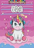 Ida: Personalized Coloring Book for Ida | Theme: Unicorn | Birthday gift for girl, daughter ... | Ages: 4-8 | 25 unicorn designs with name Ida, Large size A4 (ca. 8.5 x 11 inches)