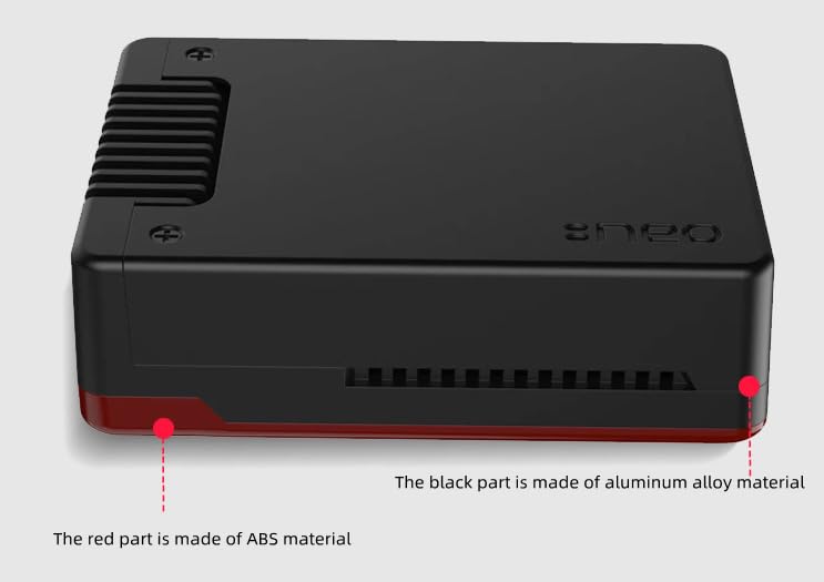Obudowa chłodząca ze stopu aluminium do Raspberry Pi 5 z wbudowanym wentylatorem, powłoka ochronna rozpraszająca ciepło z kompozytową konstrukcją ABS do akcesoriów komputerowych z jedną płytą