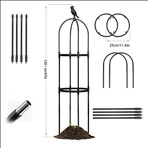 Support décoratif pour fleurs de jardin style obélisque traditionnel