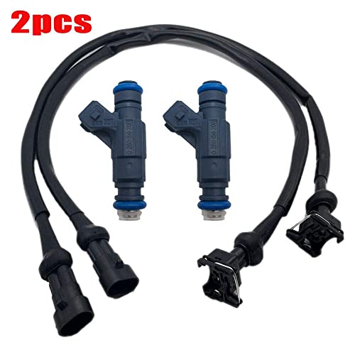 image for LIZAPUS SET OF 2 Fuel Injector with Pigtail Harness Compatible with Po