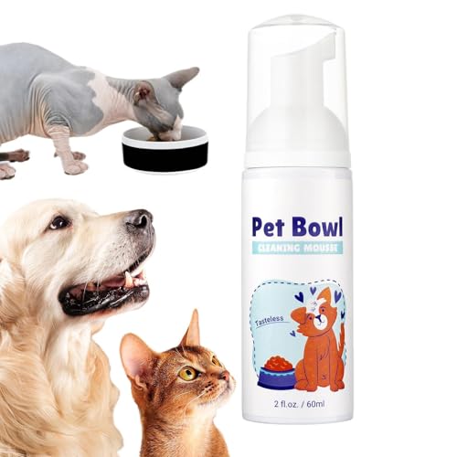 de tigela de estimação, de pratos de gato | de utensílios de mesa de 60 ml,Limpeza de mousse, remove