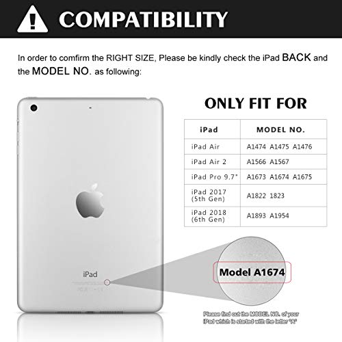 Ipad Keyboard Case 9.7 For New Ipad 2018 (6Th Gen) - Ipad Pro 2017 (5Th Gen) - Ipad Air 2/1 - Coo Detachable Wireless Bluetooth Keyboard - Magnetic Auto Sleep/Wake (Black With Black Keyboard) #TOP1