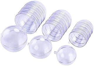 Rely2016 15PCS Transparent Plastic Fill-able Ball Ornament Hollow Sphere Snap-On Ball Christmas Decorations