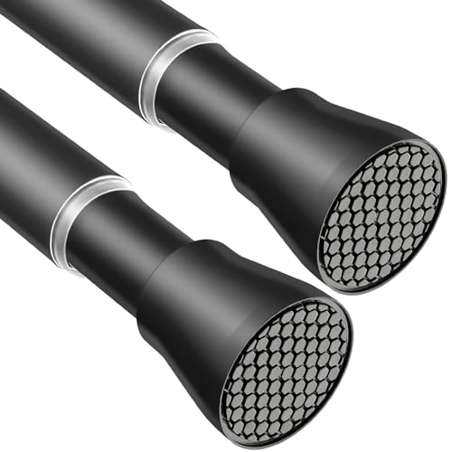 Tringles à rideaux réglables de 22 mm extensibles noir mat AIZESI - 2
