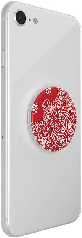 PopSockets PopGrip - Expanding Stand and Grip with Swappable Top - Red Bandana