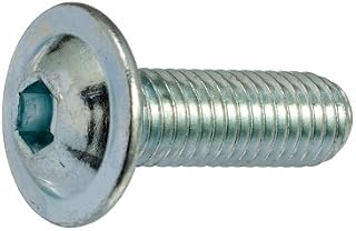 6mm Flanged Button Head Bolts / Screws (16 Pack) M6 x 20mm A2 Stainless Steel Socket Allen Key Flange Dome Head Bolt. Free UK Delivery