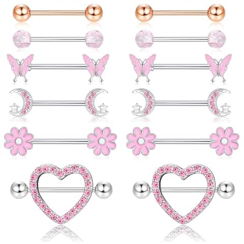 FIROYAL Lot de 6 anneaux de téton Cover