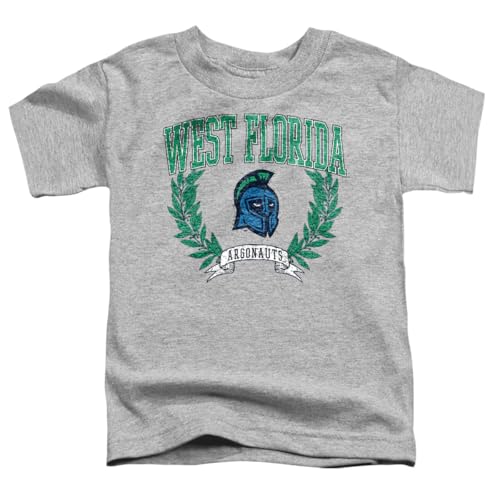 LOGOVISION University of West Florida Laurels Dark Kids T Shirt (3) for Toddler Boys and Girls, Athletic Heather